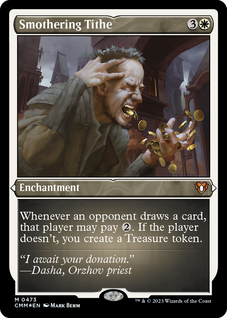 Smothering Tithe (CMM-473) - Commander Masters Etched Foil - Premium MTG Single from Wizards of the Coast - Just $10.87! Shop now at Game Crave Tournament Store