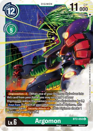 Argomon - BT2-050 (BT2-050) - Release Special Booster - Premium Digimon Single from Bandai - Just $0.08! Shop now at Game Crave Tournament Store