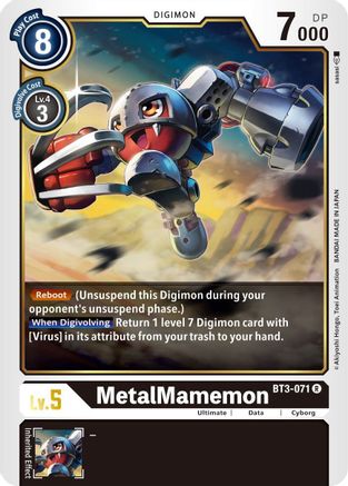 MetalMamemon (BT3-071) - Release Special Booster - Premium Digimon Single from Bandai - Just $0.08! Shop now at Game Crave Tournament Store