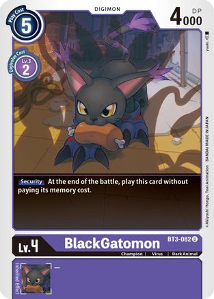 BlackGatomon (BT3-082) - Release Special Booster - Premium Digimon Single from Bandai - Just $0.08! Shop now at Game Crave Tournament Store