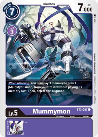 Mummymon (BT3-087) - Release Special Booster - Premium Digimon Single from Bandai - Just $0.08! Shop now at Game Crave Tournament Store