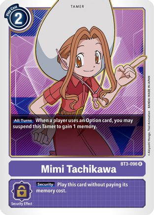 Mimi Tachikawa - BT3-096 (BT3-096) - Release Special Booster - Premium Digimon Single from Bandai - Just $0.67! Shop now at Game Crave Tournament Store