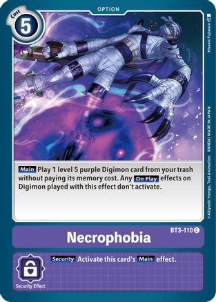 Necrophobia (BT3-110) - Release Special Booster - Premium Digimon Single from Bandai - Just $0.25! Shop now at Game Crave Tournament Store