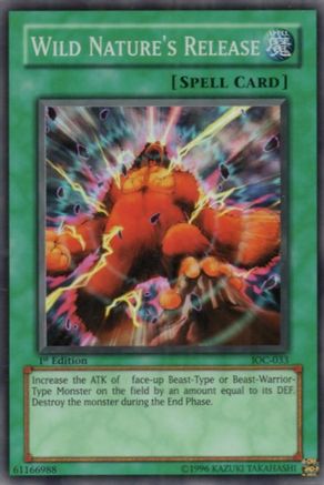 Wild Nature's Release (IOC-033) - Invasion of Chaos Unlimited - Premium Yugioh Single from Konami - Just $0.28! Shop now at Game Crave Tournament Store