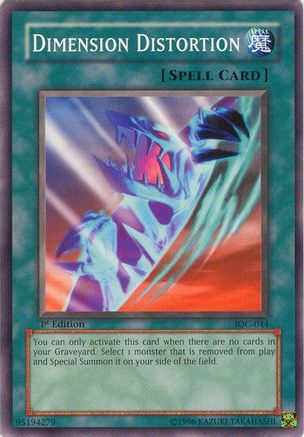 Dimension Distortion (IOC-044) - Invasion of Chaos Unlimited - Premium Yugioh Single from Konami - Just $0.25! Shop now at Game Crave Tournament Store