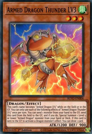 Armed Dragon Thunder LV3 (BLVO-EN004) - Blazing Vortex 1st Edition - Premium Yugioh Single from Konami - Just $0.84! Shop now at Game Crave Tournament Store