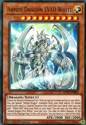 Armed Dragon LV10 White (BLVO-EN005) - Blazing Vortex 1st Edition - Premium Yugioh Single from Konami - Just $0.54! Shop now at Game Crave Tournament Store