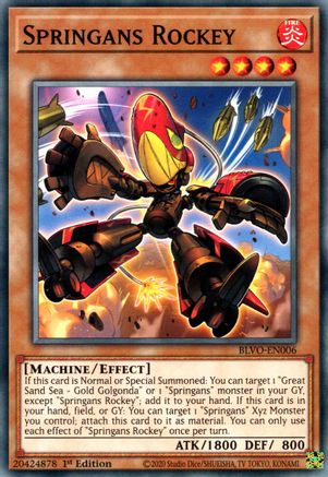 Springans Rockey (BLVO-EN006) - Blazing Vortex 1st Edition - Premium Yugioh Single from Konami - Just $0.25! Shop now at Game Crave Tournament Store