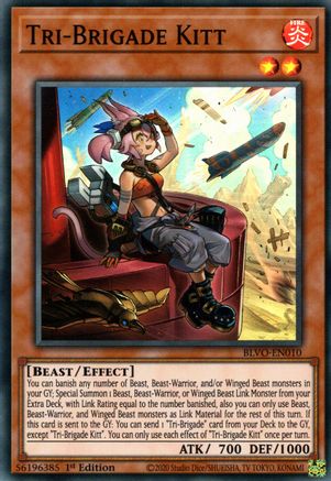 Tri-Brigade Kitt (BLVO-EN010) - Blazing Vortex 1st Edition - Premium Yugioh Single from Konami - Just $0.44! Shop now at Game Crave Tournament Store