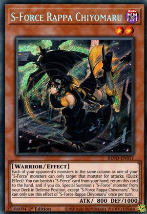 S-Force Rappa Chiyomaru (BLVO-EN011) - Blazing Vortex 1st Edition - Premium Yugioh Single from Konami - Just $1.19! Shop now at Game Crave Tournament Store