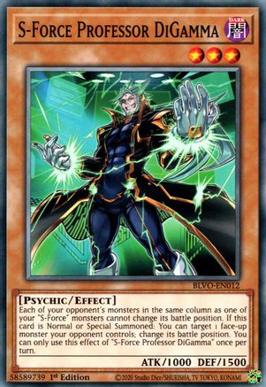 S-Force Professor DiGamma (BLVO-EN012) - Blazing Vortex 1st Edition - Premium Yugioh Single from Konami - Just $0.25! Shop now at Game Crave Tournament Store