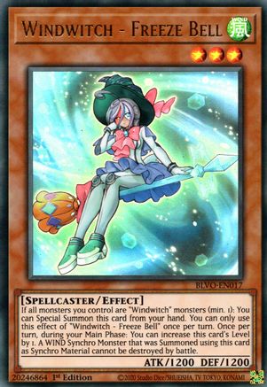 Windwitch - Freeze Bell (BLVO-EN017) - Blazing Vortex 1st Edition - Premium Yugioh Single from Konami - Just $0.28! Shop now at Game Crave Tournament Store