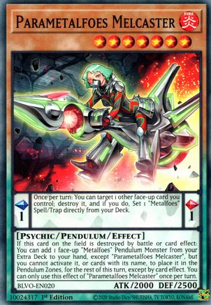 Parametalfoes Melcaster (BLVO-EN020) - Blazing Vortex 1st Edition - Premium Yugioh Single from Konami - Just $0.25! Shop now at Game Crave Tournament Store