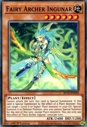 Fairy Archer Ingunar (BLVO-EN030) - Blazing Vortex 1st Edition - Premium Yugioh Single from Konami - Just $0.25! Shop now at Game Crave Tournament Store