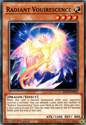 Radiant Vouirescence (BLVO-EN031) - Blazing Vortex 1st Edition - Premium Yugioh Single from Konami - Just $0.25! Shop now at Game Crave Tournament Store