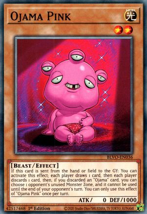Ojama Pink (BLVO-EN036) - Blazing Vortex 1st Edition - Premium Yugioh Single from Konami - Just $0.25! Shop now at Game Crave Tournament Store