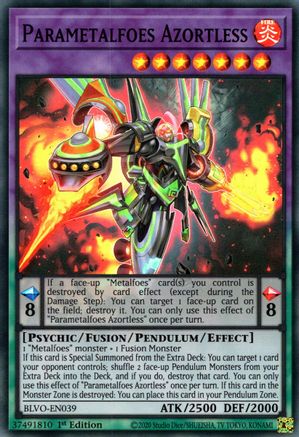 Parametalfoes Azortless (BLVO-EN039) - Blazing Vortex 1st Edition - Premium Yugioh Single from Konami - Just $0.25! Shop now at Game Crave Tournament Store