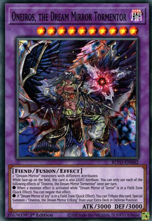 Oneiros, the Dream Mirror Tormentor (BLVO-EN042) - Blazing Vortex 1st Edition - Premium Yugioh Single from Konami - Just $0.25! Shop now at Game Crave Tournament Store