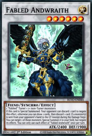 Fabled Andwraith (BLVO-EN044) - Blazing Vortex 1st Edition - Premium Yugioh Single from Konami - Just $0.25! Shop now at Game Crave Tournament Store