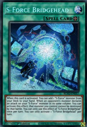 S-Force Bridgehead (BLVO-EN057) - Blazing Vortex 1st Edition - Premium Yugioh Single from Konami - Just $0.91! Shop now at Game Crave Tournament Store