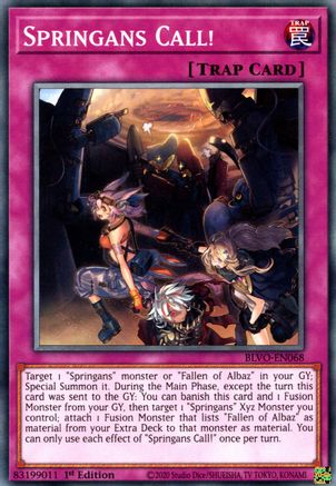 Springans Call! (BLVO-EN068) - Blazing Vortex 1st Edition - Premium Yugioh Single from Konami - Just $0.25! Shop now at Game Crave Tournament Store