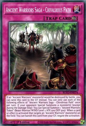 Ancient Warriors Saga - Chivalrous Path (BLVO-EN074) - Blazing Vortex 1st Edition - Premium Yugioh Single from Konami - Just $0.25! Shop now at Game Crave Tournament Store