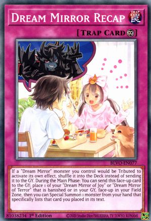 Dream Mirror Recap (BLVO-EN077) - Blazing Vortex 1st Edition - Premium Yugioh Single from Konami - Just $0.25! Shop now at Game Crave Tournament Store
