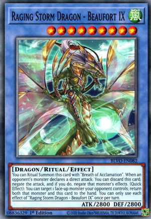 Raging Storm Dragon - Beaufort IX (BLVO-EN082) - Blazing Vortex 1st Edition - Premium Yugioh Single from Konami - Just $0.08! Shop now at Game Crave Tournament Store