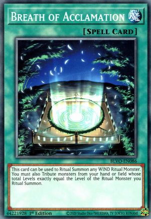 Breath of Acclamation (BLVO-EN086) - Blazing Vortex 1st Edition - Premium Yugioh Single from Konami - Just $0.25! Shop now at Game Crave Tournament Store