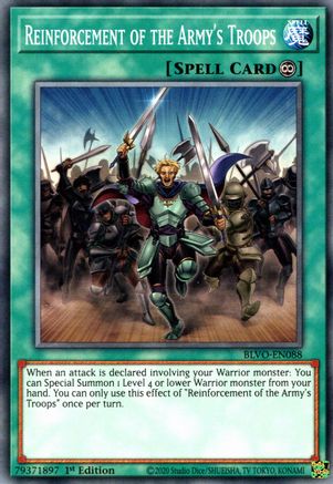 Reinforcement of the Army's Troops (BLVO-EN088) - Blazing Vortex 1st Edition - Premium Yugioh Single from Konami - Just $0.25! Shop now at Game Crave Tournament Store