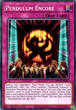 Pendulum Encore (BLVO-EN091) - Blazing Vortex 1st Edition - Premium Yugioh Single from Konami - Just $0.25! Shop now at Game Crave Tournament Store