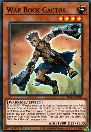 War Rock Gactos (BLVO-EN094) - Blazing Vortex 1st Edition - Premium Yugioh Single from Konami - Just $0.25! Shop now at Game Crave Tournament Store