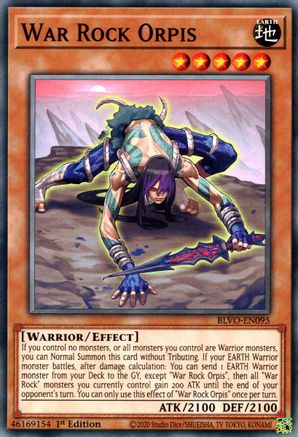 War Rock Orpis (BLVO-EN095) - Blazing Vortex 1st Edition - Premium Yugioh Single from Konami - Just $0.25! Shop now at Game Crave Tournament Store