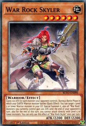 War Rock Skyler (BLVO-EN096) - Blazing Vortex 1st Edition - Premium Yugioh Single from Konami - Just $0.25! Shop now at Game Crave Tournament Store