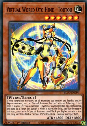 Virtual World Oto-Hime - Toutou (BLVO-EN099) - Blazing Vortex 1st Edition - Premium Yugioh Single from Konami - Just $0.26! Shop now at Game Crave Tournament Store