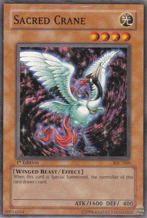 Sacred Crane (IOC-069) - Invasion of Chaos 1st Edition - Premium Yugioh Single from Konami - Just $0.43! Shop now at Game Crave Tournament Store