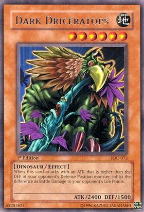 Dark Driceratops (IOC-073) - Invasion of Chaos 1st Edition - Premium Yugioh Single from Konami - Just $0.59! Shop now at Game Crave Tournament Store