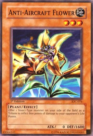 Anti-Aircraft Flower (IOC-076) - Invasion of Chaos Unlimited - Premium Yugioh Single from Konami - Just $0.25! Shop now at Game Crave Tournament Store