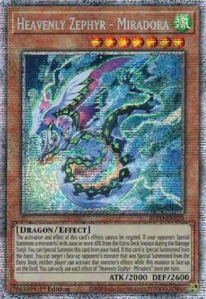 Heavenly Zephyr - Miradora (Starlight Rare) (BLVO-EN029) - Blazing Vortex 1st Edition - Premium Yugioh Single from Konami - Just $17.94! Shop now at Game Crave Tournament Store
