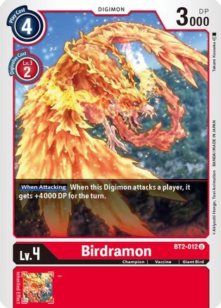 Birdramon - BT2-012 (BT2-012) - Release Special Booster - Premium Digimon Single from Bandai - Just $0.08! Shop now at Game Crave Tournament Store