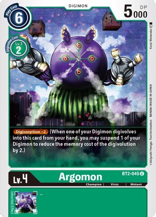 Argomon - BT2-045 (BT2-045) - Release Special Booster - Premium Digimon Single from Bandai - Just $0.08! Shop now at Game Crave Tournament Store