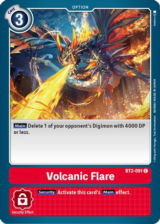 Volcanic Flare (BT2-091) - Release Special Booster - Premium Digimon Single from Bandai - Just $0.08! Shop now at Game Crave Tournament Store