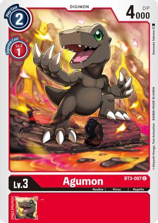 Agumon - BT3-007 (BT3-007) - Release Special Booster - Premium Digimon Single from Bandai - Just $0.08! Shop now at Game Crave Tournament Store