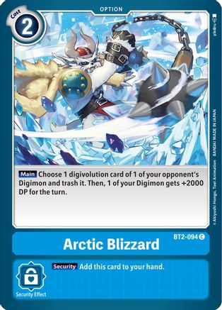 Arctic Blizzard (BT2-094) - Release Special Booster - Premium Digimon Single from Bandai - Just $0.25! Shop now at Game Crave Tournament Store