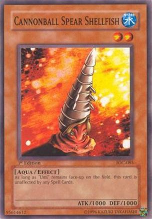 Cannonball Spear Shellfish (IOC-085) - Invasion of Chaos 1st Edition - Premium Yugioh Single from Konami - Just $0.78! Shop now at Game Crave Tournament Store