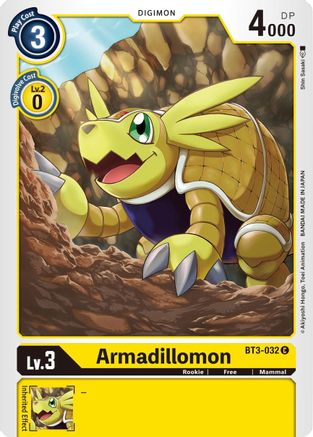 Armadillomon - BT3-032 (BT3-032) - Release Special Booster - Premium Digimon Single from Bandai - Just $0.08! Shop now at Game Crave Tournament Store