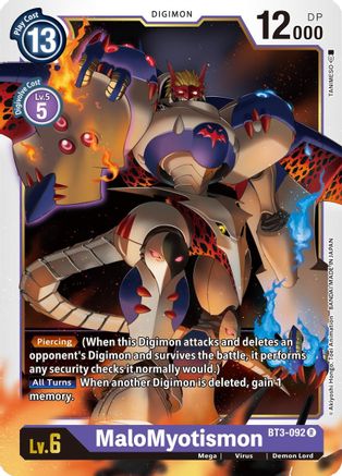 MaloMyotismon (BT3-092) - Release Special Booster - Premium Digimon Single from Bandai - Just $0.25! Shop now at Game Crave Tournament Store