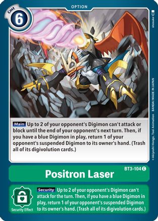 Positron Laser (BT3-104) - Release Special Booster - Premium Digimon Single from Bandai - Just $0.08! Shop now at Game Crave Tournament Store