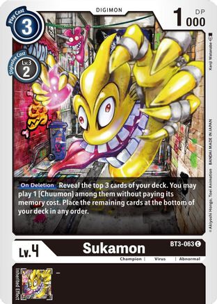 Sukamon (BT3-063) - Release Special Booster - Premium Digimon Single from Bandai - Just $0.08! Shop now at Game Crave Tournament Store