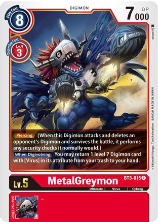 MetalGreymon - BT3-015 (BT3-015) - Release Special Booster - Premium Digimon Single from Bandai - Just $0.08! Shop now at Game Crave Tournament Store